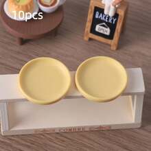 10个迷你餐盘，DIY逼真食物玩具，娃娃屋装饰托盘，冰箱贴，手工树脂首饰配件，迷你场景装饰，迷你餐盘，娃娃屋厨房用品 - 彩色 - 查看 15