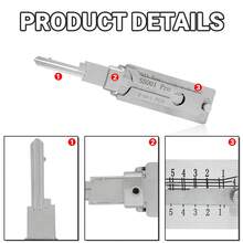 SS001Pro 2-In-1 Stainless Steel Key Decoder Portable SS001 Key Decoder Hook Tool Maintenance Repair Kit O-Ring Pickup Repair Kit - Silver - View 5