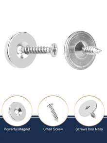 9/6/3件套橱柜门磁力锁、抽屉拉手、厨房家具把手、金属磁力锁、磁性抽屉锁、磁力锁、金属磁性隐藏式闭合装置 - 适用于各种材料、厨房玻璃门和家具橱柜。 - 彩色 - 查看 5