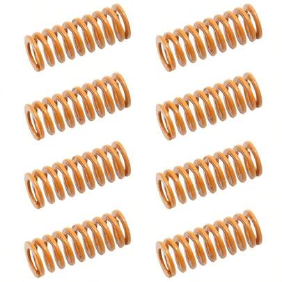 8 Pack Yellow 8mm*20mm/0.31 Inch*0.79 Inch Heating Bed Compression Spring, Stable Leveling Spring Creality Ender 3/3 Pro/ 3 V2, Etc.
