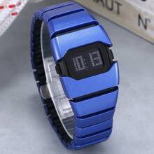 New Retro Y2K Futuristic Style Men's Wrist Watch, Best Gift For Halloween And Christmas - Blue - View 8