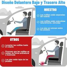 Cojn Elevador de Asiento de Coche para Adultos con Base Antideslizante, Cojn para Asiento Automovil Alivio para Dolor de Ciatica, Espalda y Coxis, Adecuado para Coche y Oficina (Rosa) - Rosa - Ver 7