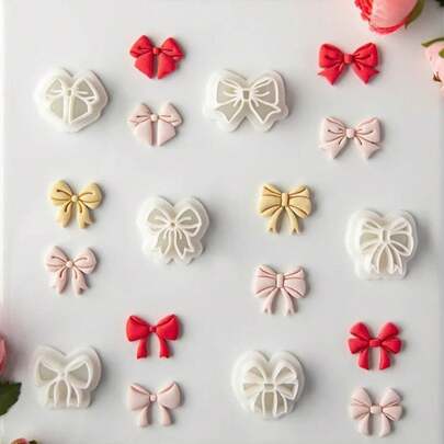 Cute Bow Polymer Clay Cutters (13-28mm) – Sweet Style Craft Tools For DIY Earrings Jewelry Charms & Valentine's Day Handmade Accessories