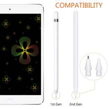 10支金属笔尖替换装，兼容Apple Pencil第一代和第二代、iPad Pro，耐磨 - 白色 - 查看 2