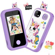 3-12 Years Old Girls' Elegant Smart Phone Toy, Smooth Touch Screen, Dual Cameras, Entertaining Music Player And Learning Toy, Supports 32GB Memory Card, Ideal Christmas And Birthday Gift - Multicolor - View 1