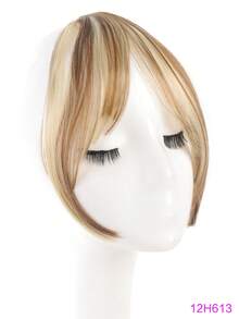 Elegant Clip-On Bangs Wig - Synthetic Fiber, Natural Look, No Adhesive Needed, Perfect For Daily Styling And Forehead Coverage, Suitable For All Races Women With Natural Wavy Hair - Multicolor - View 18