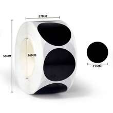 波点贴纸，纯色编码圆形标签卷，自粘圆形波点贴纸，圆形波点标签，适用于办公室、教室、家庭、节日庆典、节日墙面装饰、学校使用、情人节装饰、学习用品、返校季以及更多剪贴簿用品和剪贴簿文具