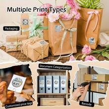 3-6 Roll Holographic Silver Thermal Label Paper, Self-Adhesive Laser Stickers For Glitter Labels/Thank You Cards, Compatible With Pocket Printers - Multicolor - View 7