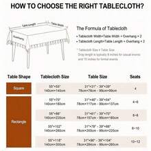 1件星月图案印花桌布，现代涤纶材质，长方形/圆形防水，数码印花，适用于客厅、户外餐桌、小型圆桌。 - 彩色 - 查看 5
