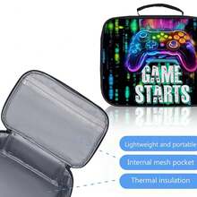 Set de 3 piezas: Mochila para niños, Bolsa escolar de 16.5 pulgadas con bolso de mano y estuche para lápices, adecuado para estudiantes de primaria, secundaria y preparatoria - Juegos de Neon Five - Ver 6