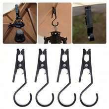 4pcs Plastic Tent Clips, Outdoor Alligator Clip Lamp Hook, Portable Multifunctional Non-Slip Tent Clips, Suitable For Camping, Hiking, Travel, Adventure, Camping Equipment, Camping Essentials - Multicolor - View 3