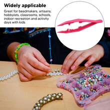 Pack Of 20 Lightweight Plastic Bead Tweezers: Durable, Non-Slip Design For Beading And Craft Projects. - Multicolor - View 3