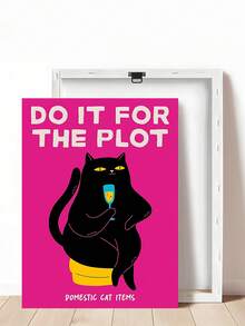 1 Stück verspieltes Poster mit rosa Würstchenhund und Katzen-Tier-Zitaten, Festivalgeschenk, geeignet für Schlafzimmer, Wohnzimmer, Badezimmer, Wandkunst, Wanddekoration, Heimdekoration, Raumdekoration, Leinwandwandkunst, Poster, Wandkunst mit Rahmen, optionaler Rahmen - Verschiedenfarbig - Übersicht 12