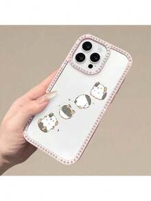 Fast EU Shipping (DE & ES) Phone Case: Indispensable For Delicate Fairies: Hamster Cartoon Double-Sided Glittery Rhinestone Phone Case, A Highlight In Your Palm, 360 °     Precision |     Durable Design |     Impact-Resistant And Crash-Proof |     Brushed Non-Slip |     Suitable For Samsung - Hồng - Xem 6