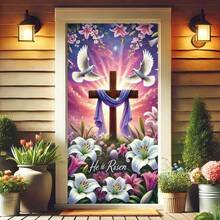 1 pieza Bandera plana 2D de Pascua - Agrega creatividad y personalización a tus decoraciones de Pascua. - 1 pieza - Ver 2