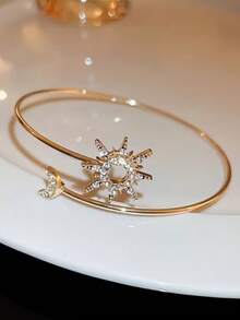 1pc Romantic Heart-Shaped Jewelry, Suitable For Gifts, Daily Wear, And Holidays - Gold - View 2