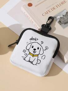 Dog Pattern Zipper Coin Purse, Lightweight Currency, Cash ID Card, Credit Card, Portable Coin Pocket, Small Wallet, Miscellaneous Storage Bag, Fashionable Modern Travel, Birthday Gift, Anniversary Valentine's Day, Valentine's Day, Women's Gift Bag, Teacher Gift - Multicolor - View 3