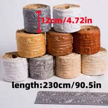 1 Roll Thick Self-Adhesive Foam Edging Strips, Waterproof, Soundproof, For Wall, Baseboard, Corridor, Ceiling Decoration, Anti-Collision - Multicolor - View 4