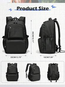 Fashionable Student Backpack, Travel Backpack, Large Capacity Laptop Compartment, Star Patches Extra Large Women's Pack, Spine Protection, - Multicolor - View 4