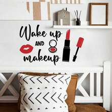 “起床化妆”墙贴，适用于卧室、客厅、梳妆台 - 彩色 - 查看 2