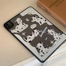 黑色斑点狗单底苹果iPad保护壳，适用于2025款Air 6，无笔槽，5英寸保护套，2022款第十代9英寸可爱卡通8英寸10.2英寸平板电脑Pro 11英寸透明亚克力Air 4全包防弯折外壳 - 彩色 - 查看 6