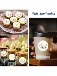 500pcs/Roll Eid Mubarak Golden Decorative Stickers, Exclusive Eid Festival Supplies For Party Decoration, Gift Packaging, Greeting Cards, Envelope Decoration - Multicolor - View 3