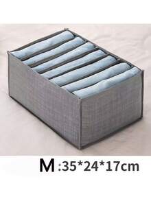 1个7/9格可折叠收纳袋，多功能衣柜整理袋，带提手，网状袋 - 灰色 - 查看 13