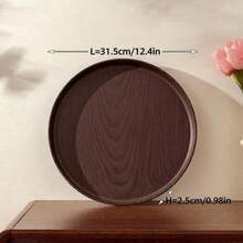 1个木纹圆形托盘，可用于盛放食物、水果、咖啡、茶、甜点、早餐、西餐、斋月菜肴的盘子或杯子。 - 彩色 - 查看 8