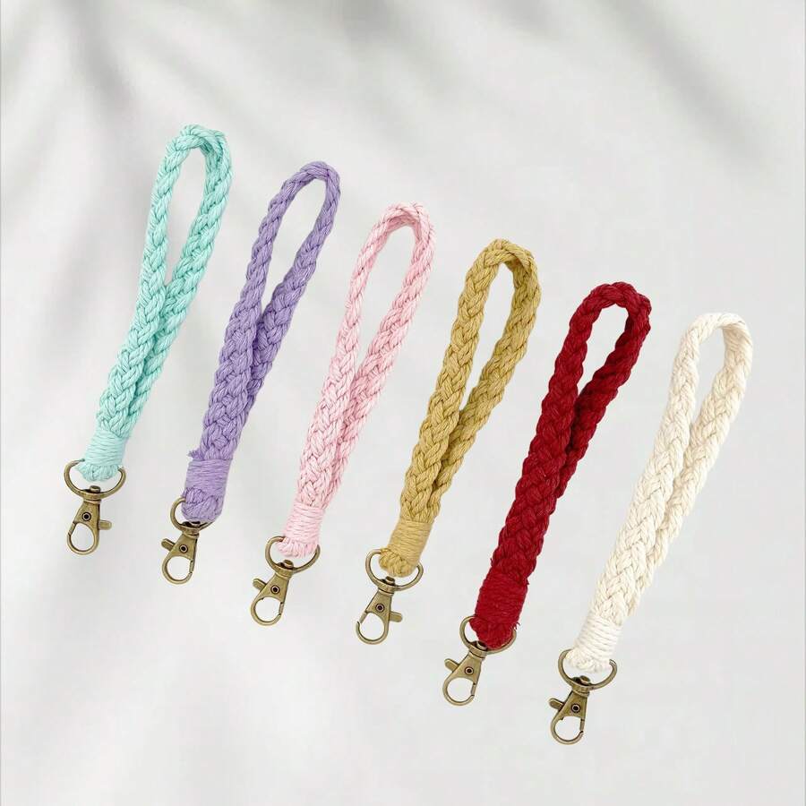 1pc Handmade Colorful Bohemian Style Keychain, Car Key Chain, Bag Charm, Bracelet - Multicolor - View 1