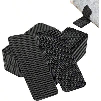 24pcs Rug Gripper 2.5 X 10cm Carpet Stickers | Stop Rugs Moving, Strong Adhesive, Suitable For All Kinds Of Rugs On Marble, Wooden Floors And More