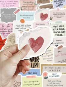 50pcs Positive Uplifting Phrase Stickers, Great For Scrapbooking, Journals, Notebooks, Cups, Skateboards, Adding Fun To Your Devices! - Multicolor - View 6