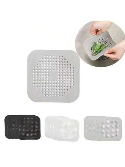 1pc Drain Cover With Suction Cup, Kitchen Bathroom Sink Strainer, Hair Catcher, Home Bathroom Decor, Essential For Summer Back To School Season