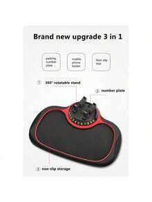 360°旋转鹅颈式车载手机支架及防滑硅胶仪表盘垫 - 1個裝 - 查看 7