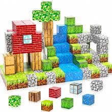 Dense Forest Themed Magnetic Blocks Set (80-240PCS) Kids' Primeval Forest Scene Building Toy Realistic Vegetation & Animal Accessories Early Education Blocks For Spatial Thinking & Creativity Best Birthday Gift For Kids 3+ - Multicolor - View 10
