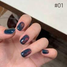 MISS MIANEL 10ML 1pc 日出貓眼美甲膠美白美甲組 冬季風格 新款熱門冬季紅色系 絲綢玻璃珠追光磁吸貓眼美甲凝膠 紅色美甲 金色美甲 美甲沙龍獨家 法式美甲 復活節美甲 - 彩色 - 查看 15