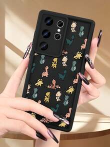 1pc Cute Dinosaur Pattern Phone Case Dopamine Aesthetic Kawaii Style For Birthday Graduation Gift Women Daily Use Compatible With Samsung Galaxy S26Ultra S26Plus S26 S25 S24FE S24 S23 S22 S21FE S21Ultra Plus Note20 Note20Ultra A13 A14 A15 A16 A17 A33 A34 A35 A36 A52 A53 A54 Case - 咖啡棕 - 查看 6