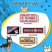 12 PCS  Patches Removable Tactical Hook Loop Harness Embroidered In Training Patch Do Not Pet WorFKing Dog Patch For Vest Harnesses Collars Leashes,DelicateStyle - DelicateStyle - View 3