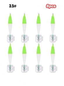 GOTURE 8pcs Wooden Shrimp Squid Hook Explosion Hook 3.5/4.0 # Wrapped With Luminous Cloth Roll Squid Needle With Wooden Shrimp Protective Cover, Sea Fishing Fake Bait - Multicolor - View 13