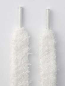 Winter New Plush Shoelaces Replacement, Cute Fluffy Flat Shoelaces, Suitable For Women Sneakers, Canvas Shoes Laces Replacement - Multicolor - View 3