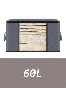 Large Capacity Storage Bag, Foldable Clothes Storage Box, Reinforced Handle Storage Box For Storing Clothes, Blankets, Bedding, Pillows And Toys (Grey) - Large Capacity Storage Bag With Handle - Bedroom And Closet Organizer Storage Box, Multi-Purpose Storage Box, Bedroom Closet Clothes Organizer Storage Box With Handle, School Supplies Storage Bag