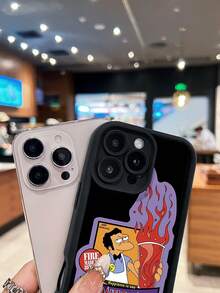 Estuche para teléfono con diseño de bebida Flaming Moe Compatible con fundas para teléfonos ,  17,  16 Pro Max,  15 Pro Max,  13 y  12 Material de TPU de cobertura total a prueba de golpes Impermeable, a prueba de caídas y resistente a rayones Un regalo perfecto para familiares, amigos, seres queridos, novios/novias y para ocasiones especiales. - Negro - Ver 4