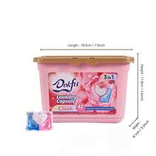 三合一洗衣凝珠，8倍浓缩洗涤剂，强力去污，衣物柔顺剂，天然洗衣液，持久留香，花香，每包42颗。 - 玫瑰紅 - 查看 4