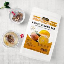 ULTHMOK Lemon Ginger Tea 30 Bags No Additives Lemongrass Licorice Blend Tea Afternoon Gift - Lemon Ginger-30 - 查看 6