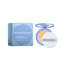 Polvo fijador con control de grasa, ligero y fino, fino y agradable para la piel, resistente al agua, que controla la grasa, iluminador, polvo facial mate, base fijadora suave e impecable, polvo portátil, polvo fijador mate que controla la grasa - polvo compacto resistente al agua y de larga duración, efecto corrector degradado, blanco marfil adecuado para todos los tonos de piel beige claro, polvo base que controla la grasa. - Melocotón - Ver 9