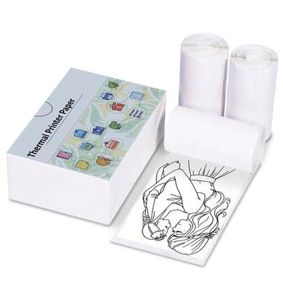Mini Printer Paper For Portable Printer Thermal Grayscale Photo Paper Self-Sticker For Pocket Printers Kid Camera HD Photo