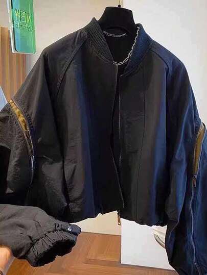 2026 جاكيت بيسبول نسائي جديد لربيع/خريف، بتصميم كوري فضفاض وكاجوال متعدد الاستخدامات، جاكيت بومبر قصير وواقي من الرياح