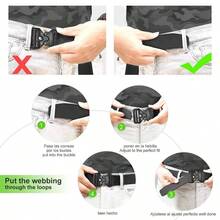 Cinturn tctico para Hombres, cinturones tcticos ajustables, Cinturones Militares para Hombres de Alta Resistencia con Bolsa para cinturn tctico y Gancho tctico El Adecuado para senderismo, viajes, deportes, entrenamiento militar y pesado o aventura de acampar al aire libre - inicial - Ver 5