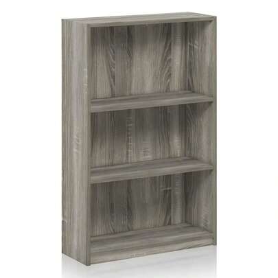  WALPLUS Simple Home 3 Tier Adjustable Shelf Bookcase Practical Storage Shelf For Books Decor And More French Oak