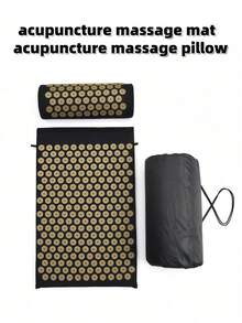 1 Set Acupressure Massage Mat And Pillow, Gently Stimulates Contact Areas (Such As Buttocks, Back, Soles Of Feet, Etc.) To Promote Local Blood Circulation And Relieve Muscle Tension.