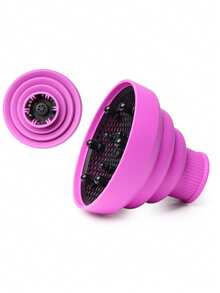 1set Foldable Silicone Hair Dryer Diffuser, Portable Universal Folding Heat Resistant Silicone Collapsible Diffuser, Styling Hair Dryer Nozzle, Professional Salon Hair Styling Diffuser